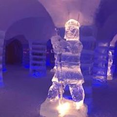 Viking ice sculpture