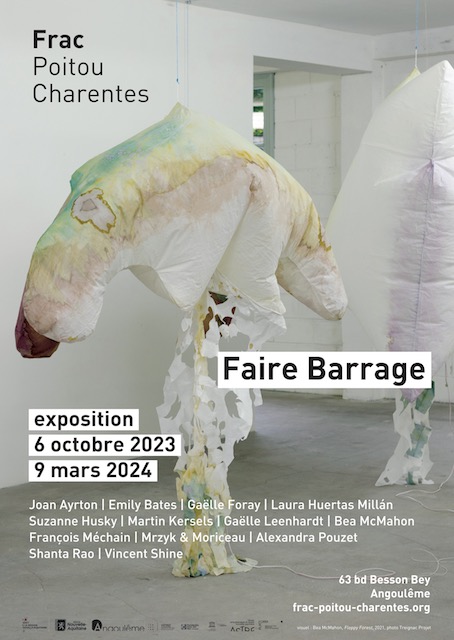 Affiche exposition Faire barrage - Frac Poitou-Charentes