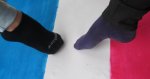 chaussure et drapeau