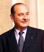 Jacques Chirac (1999) sur le perron de l'Élysée 