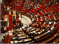 l'hémicycle de l'assemblée nationale