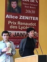  Alice ZENITER, lauréate du prix Renaudot des lycéens 2015 