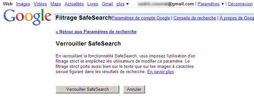 verrouiller google safe 