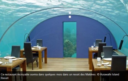 Le plus grand restaurant subaquatique du monde va ouvrir aux Maldives
