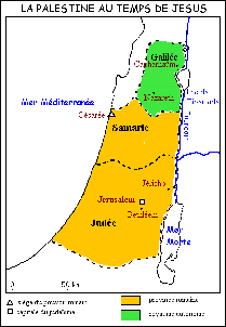 Carte de la Palestine au temps de Jésus
