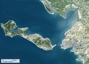 Photographie aérienne de la baie de l'Aiguillon - Ré - La Rochelle