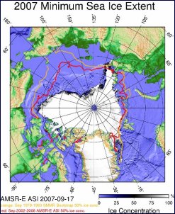 Image du site Arctic sea ice news and analysis