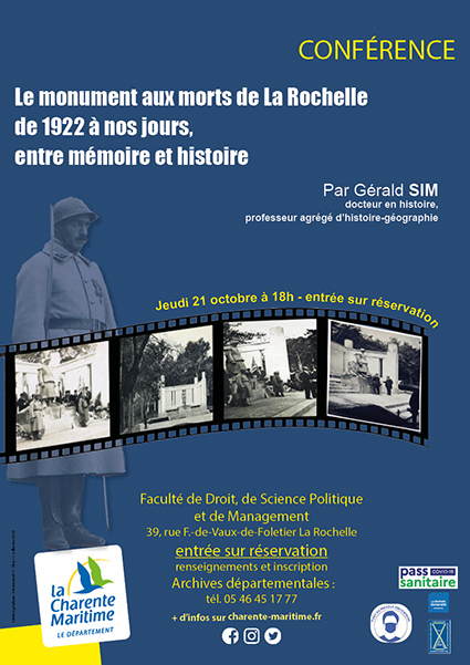 Conférence Le monument aux morts de La Rochelle Conférence Le monument aux morts de La Rochelle