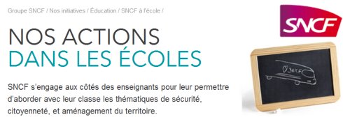 page d'accueil du site de la SNCF