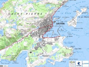 St Pierre et Miquelon vu par la Géoportail