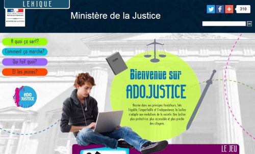 Le site ado.justice.gouv.fr