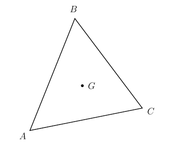 Centre de gravité d'un triangle