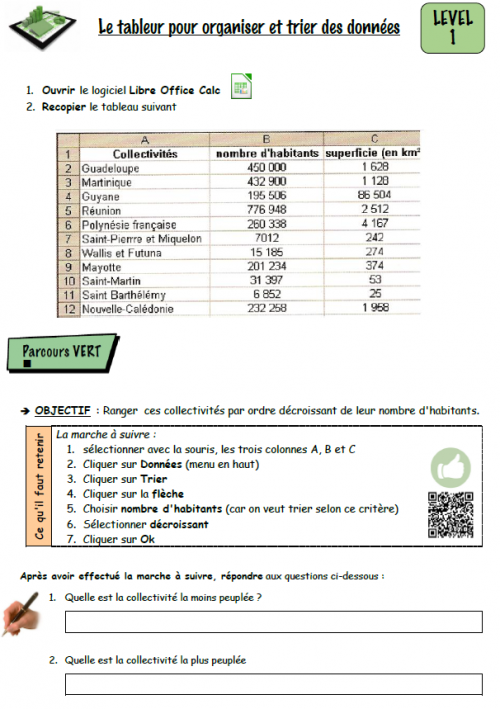 Un exemple de mission du "Game of Tableur" Un exemple de mission du "Game of Tableur"