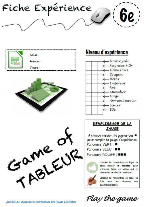 Exemple d'uen fiche expérience Exemple d'uen fiche expérience