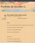 Portfolio de Jennifer en 2010