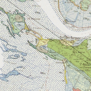 Carte géologique de Rochefort, BRGM