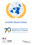 1ère de couverture Dossier pédagoique sur la Déclaration universelle des droits de l'Homme