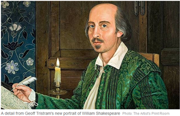 Portrait réalisé par Geoff Tristram à l'occasion des 400 ans de Shakespeare