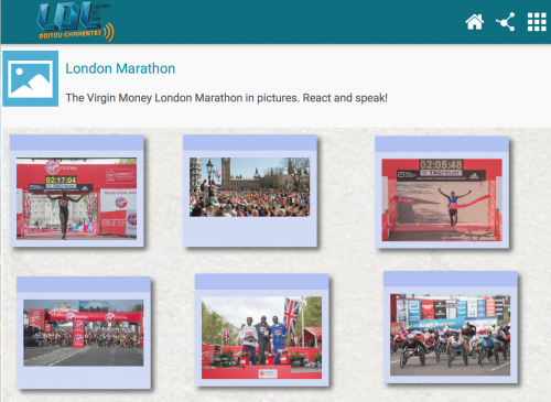 Images du Marathon 2017 insérées dans l'ENT LOL professeur