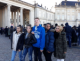 Les élèves français dans la cour du château royal à Copenhague