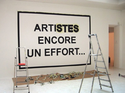 Roberto Martinez, Artistes encore un effort, 2007 - exposition à la Galerie du jour Agnès B (Paris, avril-mai 2007)
