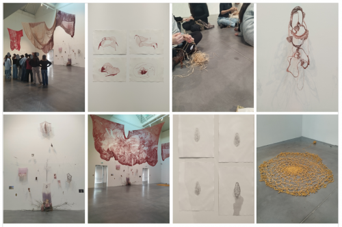 Visite par les élèves de l'exposition du FRAC Visite par les élèves de l'exposition du FRAC