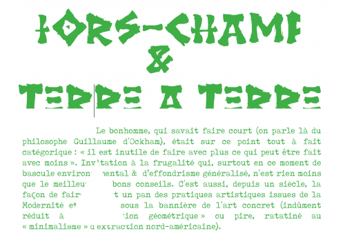 Exposition Hors-champ & terre à terre, visuel Exposition Hors-champ & terre à terre, visuel