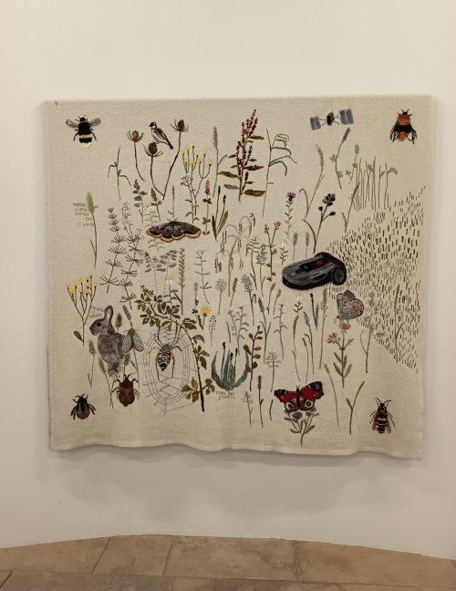 Suzanne HUSKY, Robocut, 2025 Feutre brodé, 185 x 200 cm