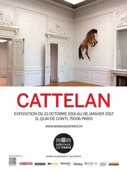 Visuel de communication exposition M.CATTELAN à la Monnaie de Paris