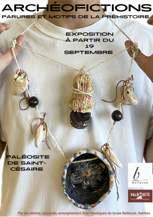 affiche exposition Archéofictions Paléosite Saint-Césaire septembre 2025