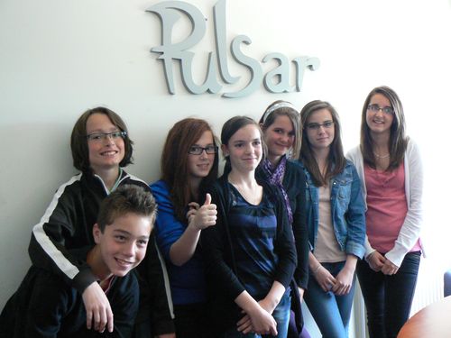 7 élèves à la radio Pulsar