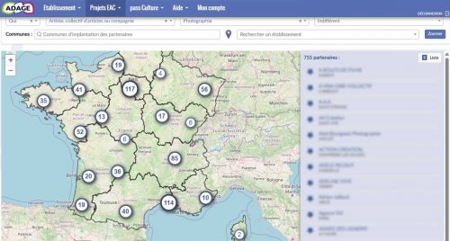 Carte des artistes et collectifs / Photographie