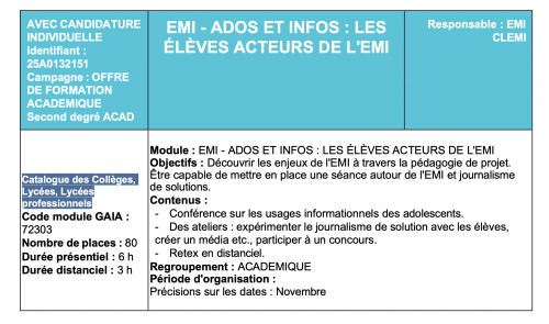 Séminaire EMI