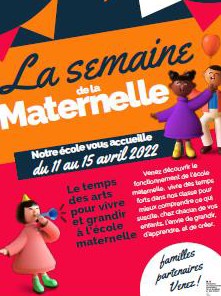 L'affiche de la Semaine de la Maternelle 2022