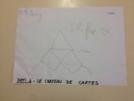 Chateau de cartes 3 étages trace écrite Pérochon Cerizay CP