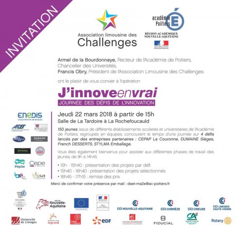Invitation J'Innove en Vrai Charente