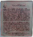 Plaque commémorative de la traite de la fourrure à Tadoussac