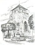 L'église de Brouage consacrée à l'histoire de la nouvelle-France et le monument Champlain
