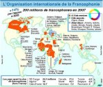 Carte de la francophonie