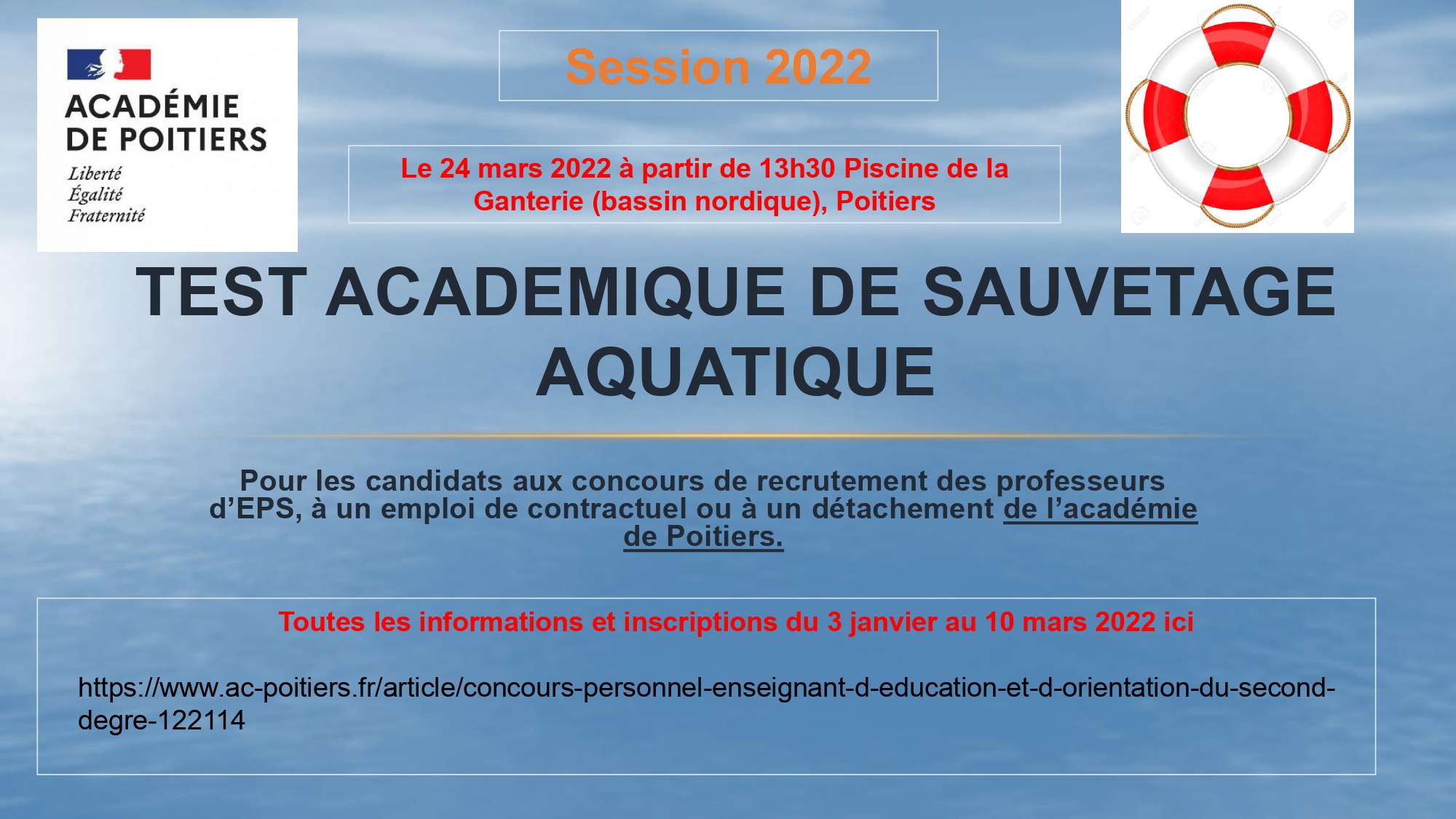 Test Acad mique De Sauvetage Aquatique ducation Physique Et Sportive P dagogie Acad mie