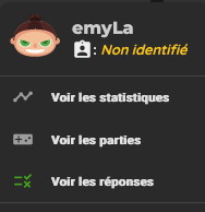 Statistiques d'un élève