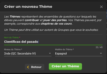 Créer un nouveau thème