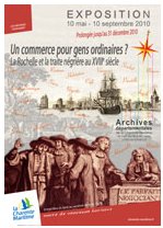 Affiche de l'exposition des Archives départementales de Charente maritime sur la traite négrière