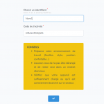 Voici l'interface d'enregistrement pour les élèves