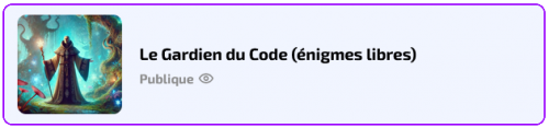 Piste 7 - Un chatbot "gardien du code" (énigmes choisies par l'IA) Piste 7 - Un chatbot "gardien du code" (énigmes choisies par l'IA)