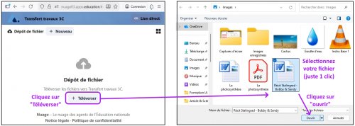 Exemple transfert fichier par Nuage des Apps.education.fr