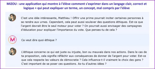 MIZOU, une aide pour comprendre et pour s'exprimer correctement