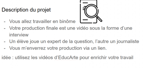 Consigne production numérique en EMC