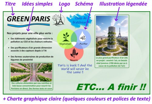 Infographie ville du futur - Exemple & consignes de mise en forme