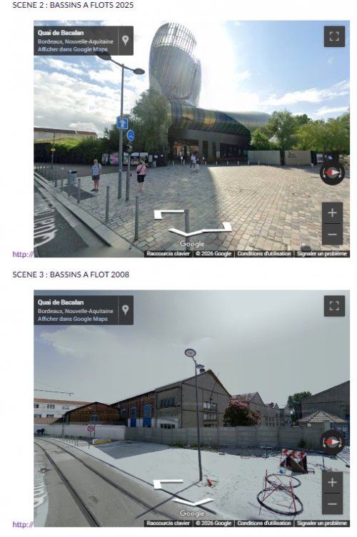 Comparaison des quais de Bacalan 2008-2025